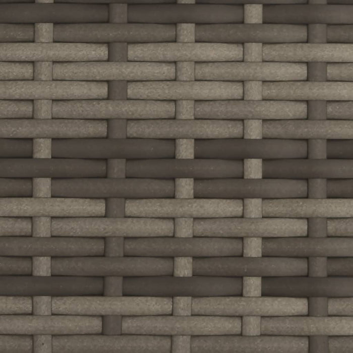 vidaXL Lettino prendisole doppio con baldacchino e cuscini grigio in polyrattan