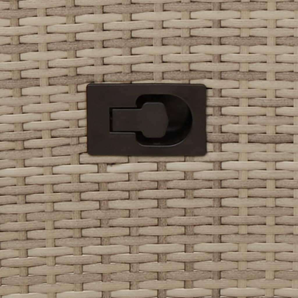 Sedia Reclinabile da Giardino con Cuscini Beige in Polyrattan
