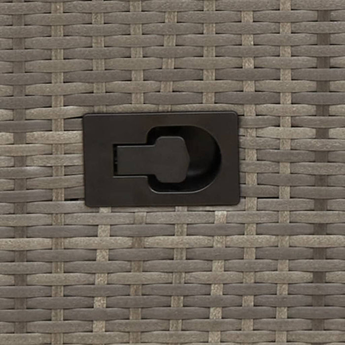 Sedie da Giardino Reclinabili 2 pz e Cuscini Grigio Polyrattan 365647