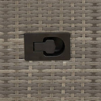 Sedie da giardino reclinabili 2 pz con cuscini grigie in polyrattan 365649