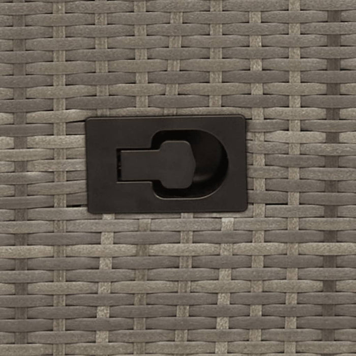 Sedie da Giardino Reclinabili 2 pz e Cuscini Grigio Polyrattan 365651