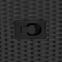 Set da Bistrò 3 pz con Cuscini Nero in Polyrattan 365652