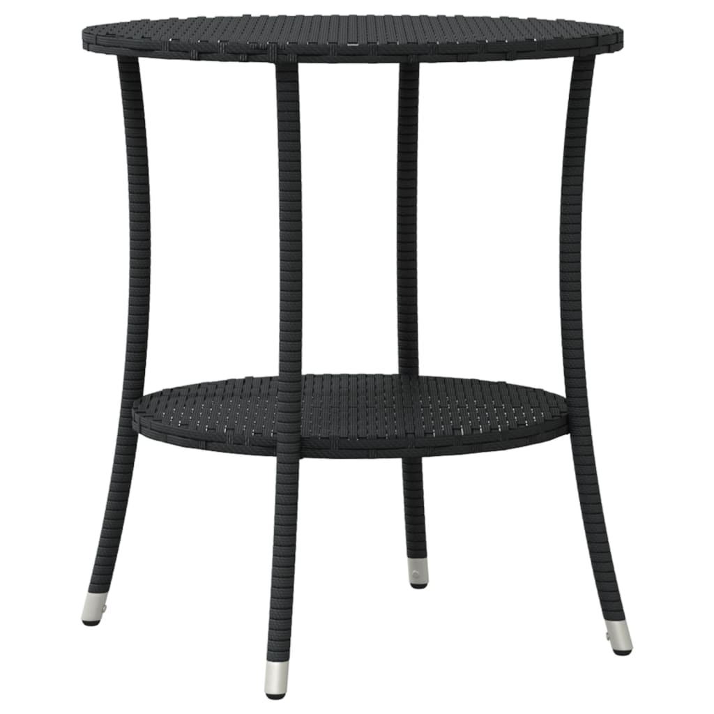 Set da Bistrò 3 pz con Cuscini Nero in Polyrattan 365652