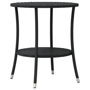 Set da Bistrò 3 pz con Cuscini Nero in Polyrattan 365652