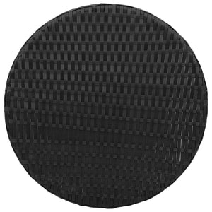 Set da Bistrò 3 pz con Cuscini Nero in Polyrattan 365652