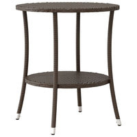 Set Bistrò 3 pz con Cuscini Marrone in Polyrattan 365653