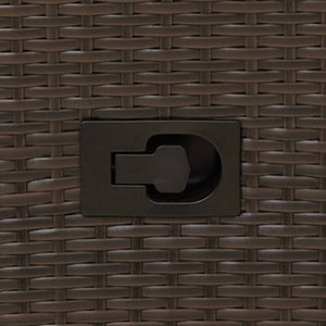 Sedia Reclinabile da Giardino con Cuscini Marrone in Polyrattan 365660