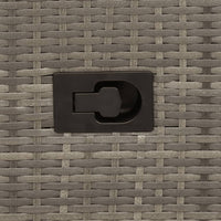 Sedia Reclinabile da Giardino con Cuscini Grigia in Polyrattan