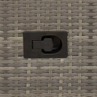 Sedie da Giardino Reclinabili 2 pz e Cuscini Grigio Polyrattan 365672