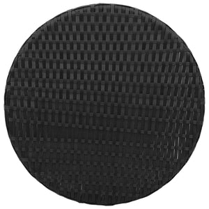 Set da Bistrò 3 pz con Cuscini Nero in Polyrattan 365673