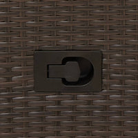 Divano Giardino Reclinabile 2 Posti Tavolino Marrone Polyrattan 365716