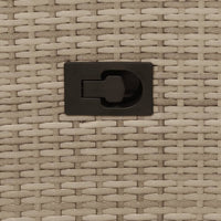 Divano Giardino Reclinabile 2 Posti Tavolino Beige Polyrattan 365718