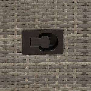 Divano da giardino reclinabile a 2 posti con tavolo grigio in polyrattan 365719