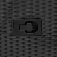 Divano Giardino Reclinabile 2Posti con Tavolino Nero Polyrattan 365720