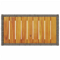 Panca da Giardino a 2 Posti Cuscini e Tavolo Grigia Polyrattan 365440