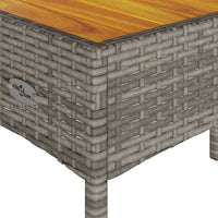 Panca da Giardino a 2 Posti Cuscini e Tavolo Grigia Polyrattan 365440