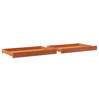 Cassetti per Dormeuse 2pz Marrone Cera Legno Massello di Pino 844134