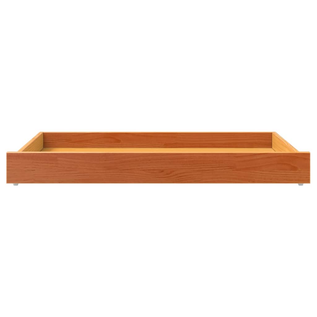 Cassetti per Dormeuse 2pz Marrone Cera Legno Massello di Pino 844134