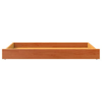 Cassetti per Dormeuse 2pz Marrone Cera Legno Massello di Pino 844134