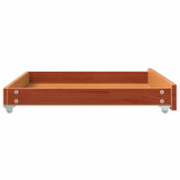 Cassetti per Dormeuse 2pz Marrone Cera Legno Massello di Pino 844134
