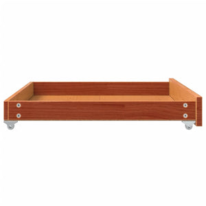 Cassetti per Dormeuse 2pz Marrone Cera Legno Massello di Pino 844134