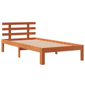 Letto senza Materasso Marrone Cera 100x200 cm in Legno di Pino 844272