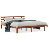 Letto senza Materasso Marrone Cera 150x200 cm in Legno di Pino 844275