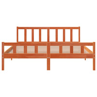 Letto senza Materasso Marrone Cera 160x200 cm in Legno di Pino 844399