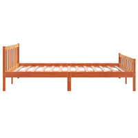 Letto senza Materasso Marrone Cera 160x200 cm in Legno di Pino 844399