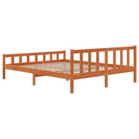 Letto senza Materasso Marrone Cera 160x200 cm in Legno di Pino 844399