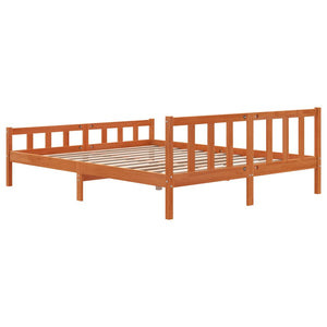 Letto senza Materasso Marrone Cera 160x200 cm in Legno di Pino 844399