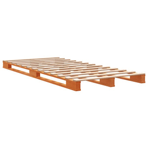 Letto Pallet Marrone Cera 90x200 cm in Legno Massello di Pino 844452