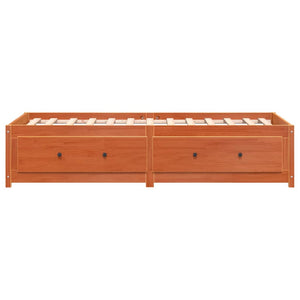 Dormeuse senza Materasso Marrone Cera 75x190 cm Legno di Pino 844480