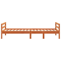 Letto senza Materasso Marrone Cera 90x200 cm Legno di Pino 844485