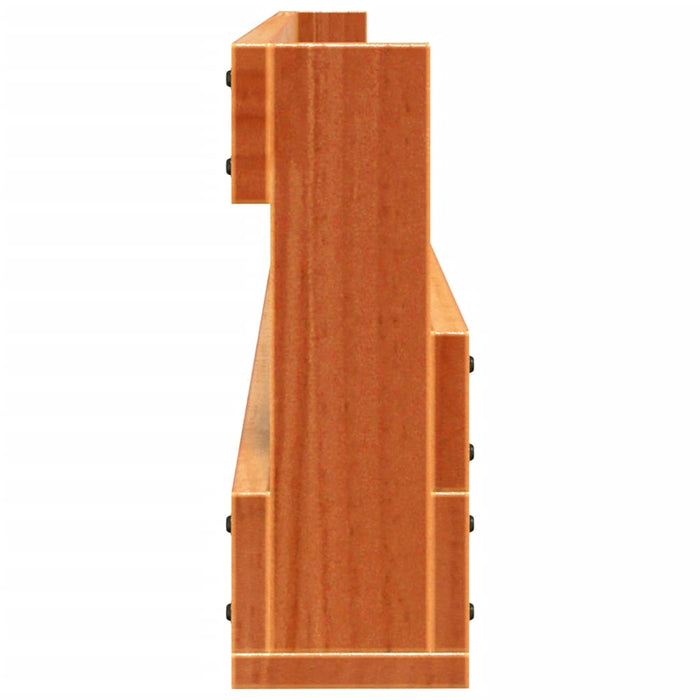 Scarpiere a Parete 2 pz Marrone Cera Legno Massello di Pino