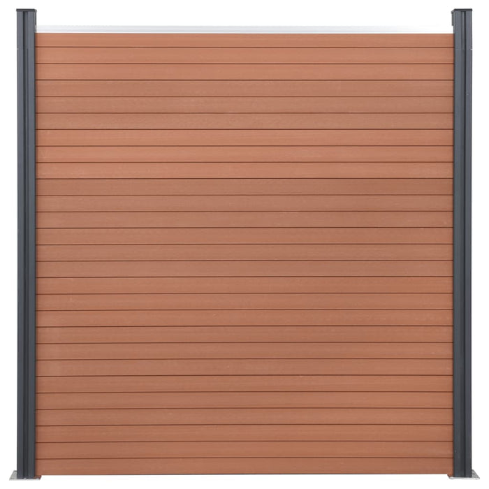 Set Pannello di Recinzione Marrone 526x186 cm in WPC 3211828