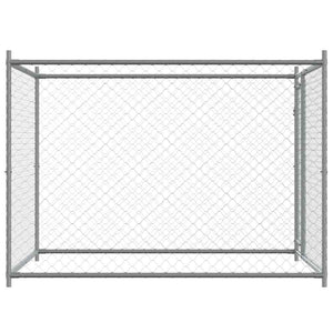 Gabbia per cani con porta 2 x 2 x 1,5 m acciaio zincato grigio 02_0041618