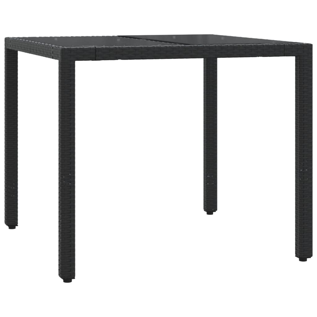 Set da Pranzo da Giardino 3 pz con Cuscini Nero in Polyrattan 3211842