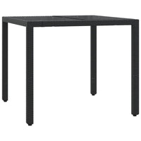 Set da Pranzo da Giardino 3 pz con Cuscini Nero in Polyrattan 3211842