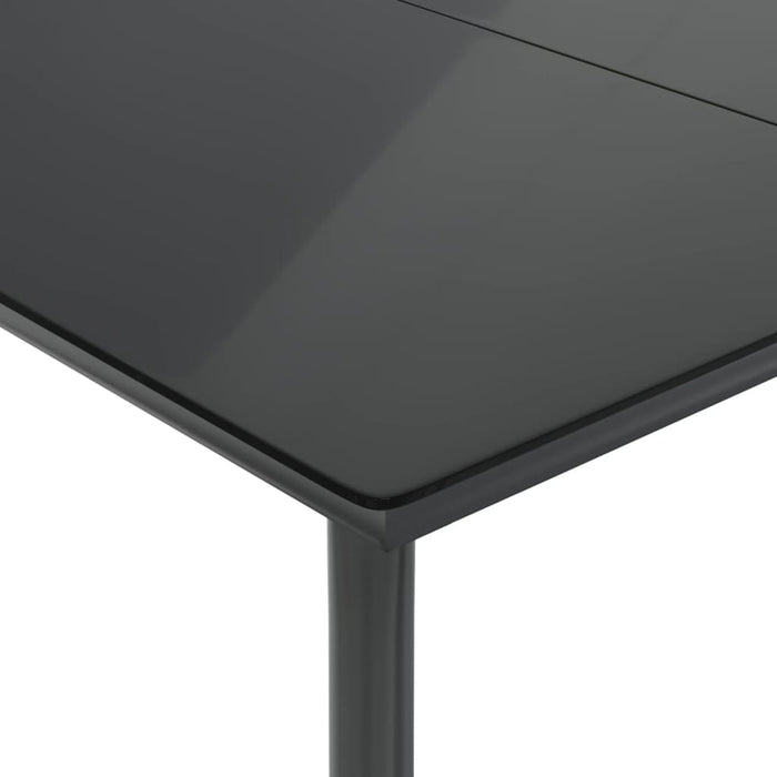 Set da Pranzo da Giardino 7 pz Nero con Cuscini in Polyrattan 3211911