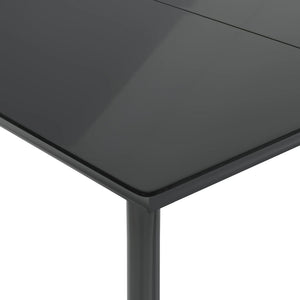 Set da Pranzo da Giardino 5 pz Nero con Cuscini in Polyrattan 3211921