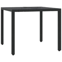 Set da Bistrò 3 pz con Cuscini Nero in Polyrattan 3212018