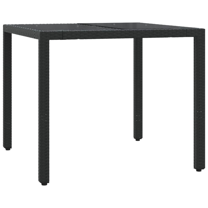 Set da Bistrò 3 pz con Cuscini Nero in Polyrattan 3212018