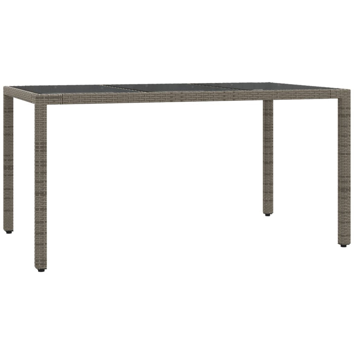 Set da Pranzo da Giardino 5 pz con Cuscini in Polyrattan Grigio 3212032