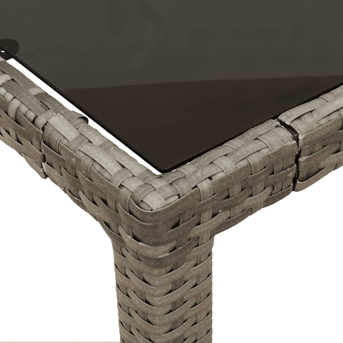 Set da Pranzo da Giardino 5 pz con Cuscini in Polyrattan Grigio 3212032