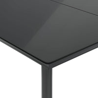 Set da Pranzo da Giardino 7 pz Nero con Cuscini in Polyrattan 3212100