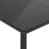 Set da Pranzo da Giardino 5 pz Nero con Cuscini in Polyrattan 3212104