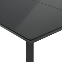 Set da Pranzo da Giardino 7 pz Nero con Cuscini in Polyrattan 3212108