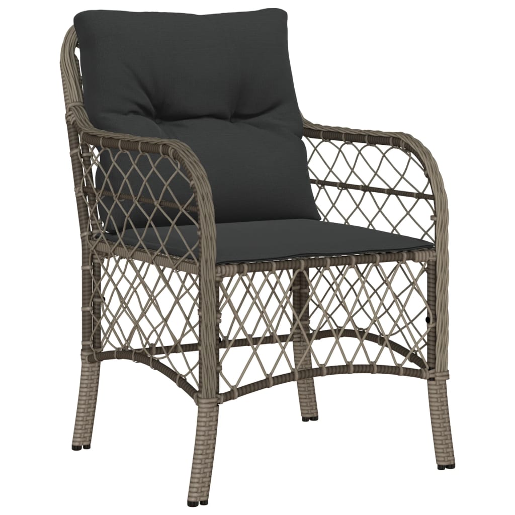 Set da Bistrò 3 pz con Cuscini Grigio in Polyrattan 3212131