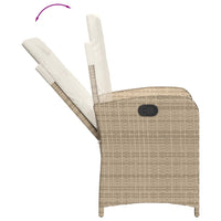 Set da Pranzo da Giardino 9 pz con Cuscini Beige in Polyrattan 3212388